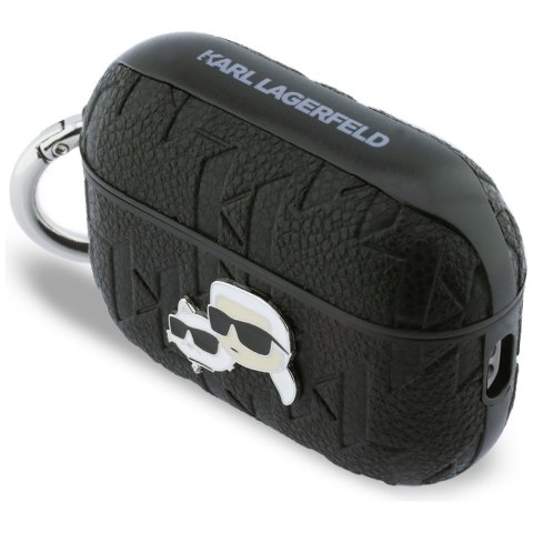 Etui Karl Lagerfeld Monogram Karl & Choupette Head do AirPods Pro 3 czarny