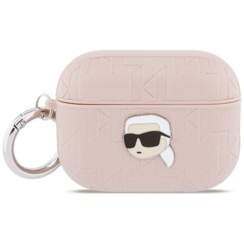Etui Karl Lagerfeld Monogram Karl Head do AirPods Pro 3 różowy