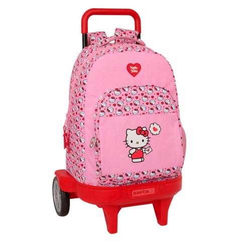 Torba szkolna z kółkami Hello Kitty Różowy 33 x 45 x 22 cm