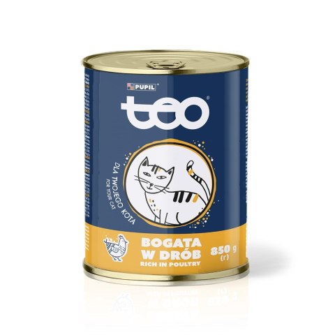 TEO bogata w drób Karma mokra dla kota 850g