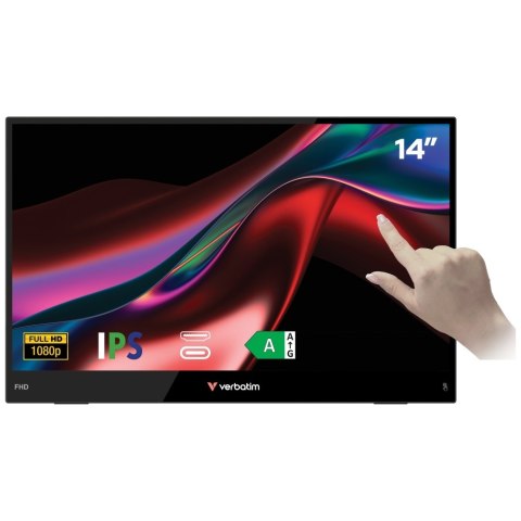 Monitor przenośny dotykowy Verbatim LIGHT 14" FHD czarny 32400
