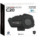 Interkom motocyklowy Crown C20 Bluetooth 5.1 czarny