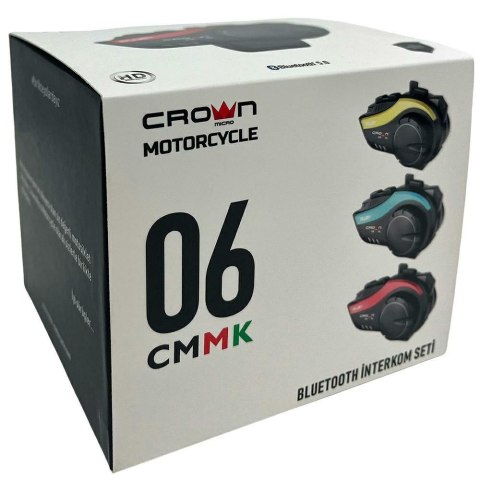 Interkom motocyklowy Crown CMMK-06 Bluetooth 5.0 czarny