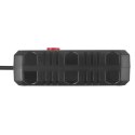 MACLEAN LISTWA ZASILAJĄCA, PRZEDŁUŻACZ 2 GNIAZDA + 3XUSB, 110-240V AC 50/60HZ, 2.1A MAX 2500W, 1.5M, CZARNA MCE387 B