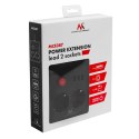 MACLEAN LISTWA ZASILAJĄCA, PRZEDŁUŻACZ 2 GNIAZDA + 3XUSB, 110-240V AC 50/60HZ, 2.1A MAX 2500W, 1.5M, CZARNA MCE387 B