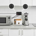 MACLEAN LISTWA ZASILAJĄCA, PRZEDŁUŻACZ 4 GNIAZDA + 3XUSB, 110-240V AC 50/60HZ, 2.1A MAX 2500W, 3M, CZARNA, MCE393 B