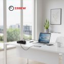 MACLEAN LISTWA ZASILAJĄCA, PRZEDŁUŻACZ 6 GNIAZD + 4XUSB, 110-240V AC 50/60HZ, 2.1A MAX 2500W, 1,5 M, CZARNA MCE389 B
