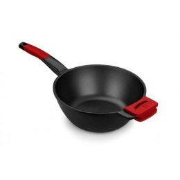 Patelnia Wok BRA A412028 Czerwony/Czarny Stal nierdzewna (1 Sztuk) (Ø 28 cm)