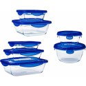 Set Pojemników na Lunch Pyrex Cook & Go Niebieski Przezroczysty