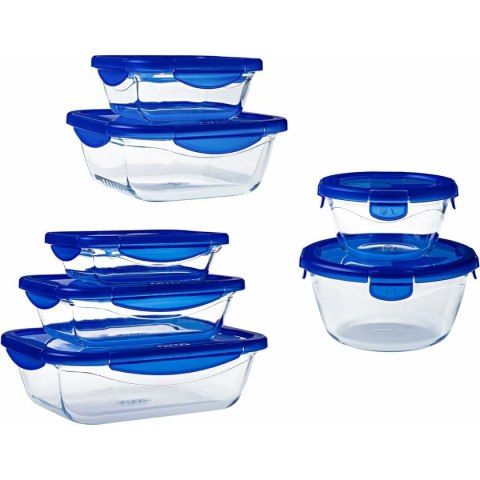 Set Pojemników na Lunch Pyrex Cook & Go Niebieski Przezroczysty
