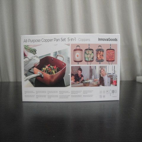 Wielofunkcyjny Westaw Patelnia 5 w 1 Copper Coppans InnovaGoods 4 Części