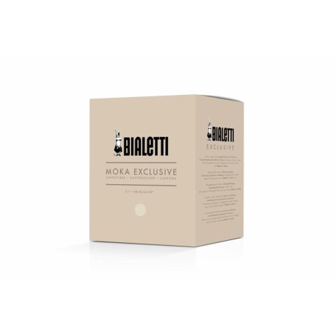Włoska Kafeterka Bialetti MOKA EXCLUSIVE Krem Aluminium 3 Šálky