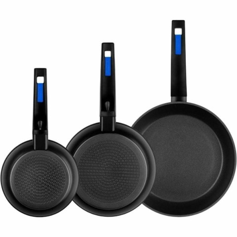 Zestaw Patelni Monix M811200 Czarny Bakelit Kute aluminium 3 Części