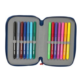 Etui szkolne z akcesoriami Super Mario Trick Czerwony Ciemnoniebieski 12,5 x 19,5 x 5,5 cm 37 Części