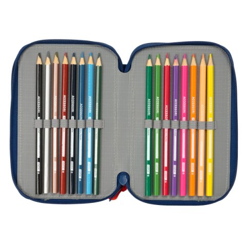 Etui szkolne z akcesoriami Super Mario Trick Czerwony Ciemnoniebieski 12,5 x 19,5 x 5,5 cm 37 Części