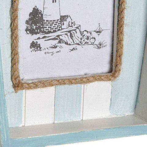 Ramka na Zdjęcia DKD Home Decor 8424001731435 Barco Niebieski Biały Drewno MDF Śródziemnomorski (2 Sztuk)