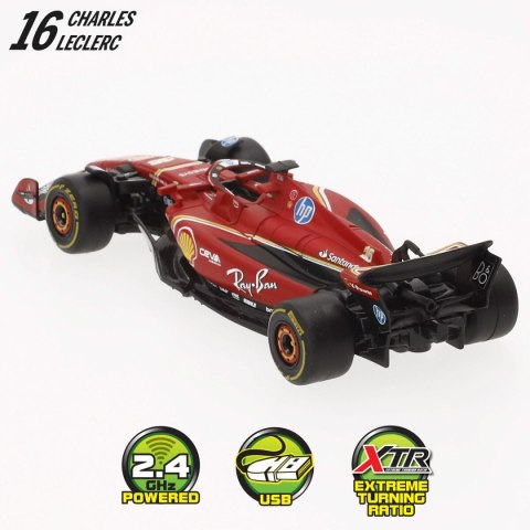 Samochód Sterowany Radiowo Audi F1 2024 FERRARI SF-24 Czarny Czerwony (4 Sztuk)