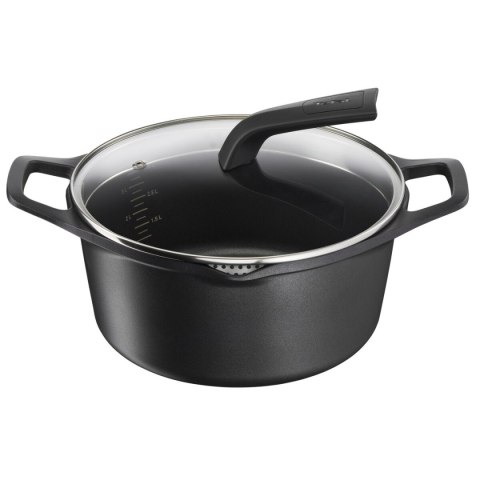 Garnek z Pokrywką Tefal E2494644 Czarny Ø 24 cm
