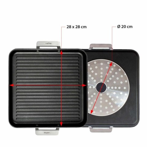 Grill Valira 4652/25 28 x 28 cm 25 x 28 cm Czarny Metal Aluminium Ø 28 cm