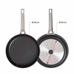 Patelnia Valira 4667/25 Czarny Czarny/Srebrzysty Metal Stal nierdzewna Aluminium
