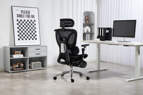 Activejet Fotel biurowy Ergonomiczny YK848 czarny