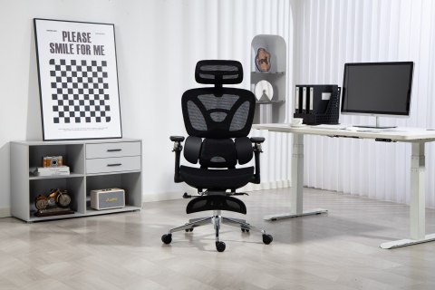 Activejet Fotel biurowy Ergonomiczny YK848 czarny