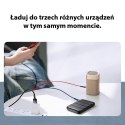 USAMS Kabel pleciony U26 3w1 0.35m 2AFast Charge (lightning/microUSB/USB-C) SJ410USB01 (US-SJ410)