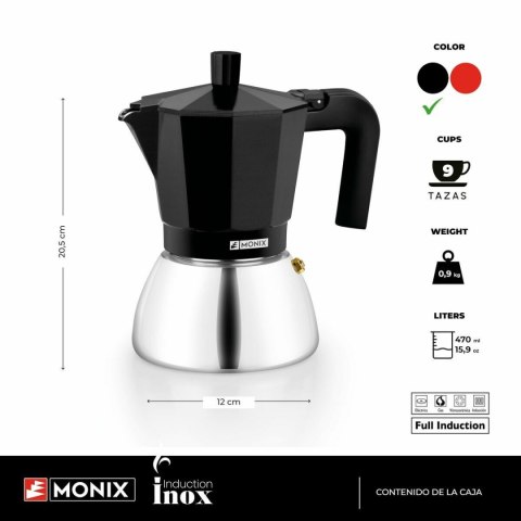 Włoska Kafeterka BRA INOX BLACK 9T Czarny 470 ml