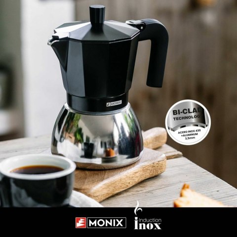 Włoska Kafeterka BRA INOX BLACK 9T Czarny 470 ml