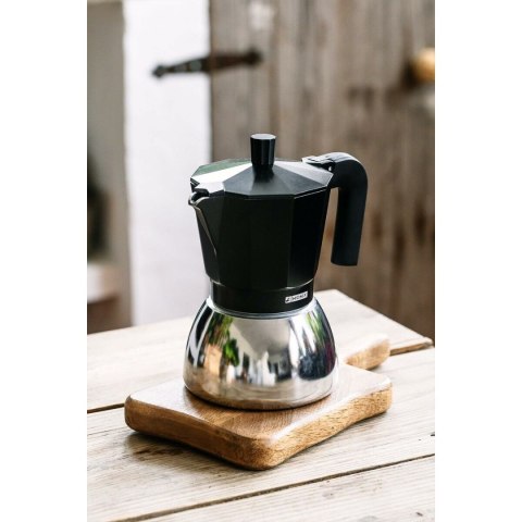 Włoska Kafeterka BRA INOX BLACK 9T Czarny 470 ml