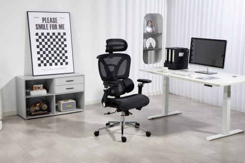 Activejet Fotel biurowy Ergonomiczny YK848 czarny