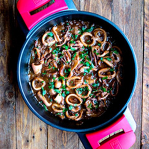 Garnek ze Szklaną Pokrywką BRA A410524 Ø 24 cm Czarny Czerwony 2,3 L 300 g