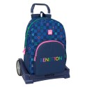 Torba szkolna z kółkami Benetton Damero Granatowy 30 x 46 x 14 cm