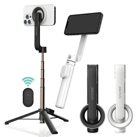 Araree Selfie Stick Bluetooth Magfie Pod czarny/black MagSafe Tripod AR60-01727A