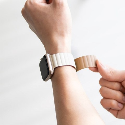 Araree pasek Silicone Link Apple Watch38/40/41mm biało-zielony/warm white-khaki AR70-01908C