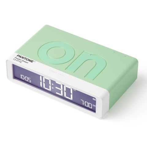 Budzik dwustronny Lexon Flip Classic X Pantone miętowy