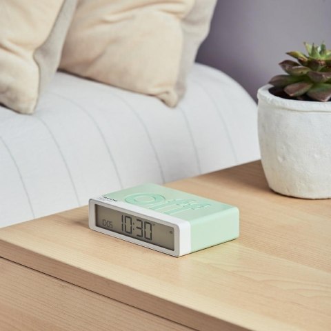 Budzik dwustronny Lexon Flip Classic X Pantone miętowy