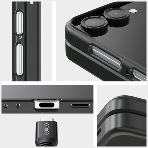 Etui Araree Aero Flex R East-Grip Ring do Samsung Galaxy Z Flip7 kremowy