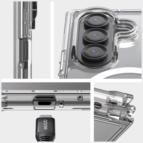 Etui Araree Duple M MagSafe Qi2 do Samsung Galaxy Z Fold7 przezroczysty