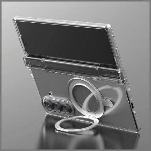 Etui Araree Nukin 360 S MagSafe Qi2 Kickstand do Samsung Galaxy Z Fold7 przezroczysty