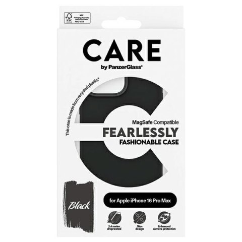 Etui CARE by PanzerGlass Fashion Case iPhone 16 Pro Max 6.9" czarny/black MagSafe 1380