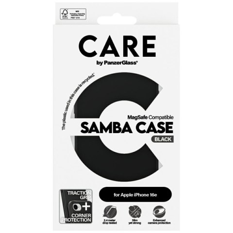 Etui CARE by PanzerGlass Fashion MagSafe do iPhone 16e czarny