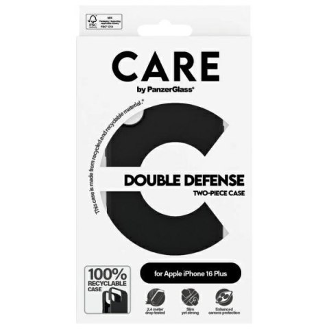Etui CARE by PanzerGlass Feature Double Defense Case iPhone 16 Plus 6.7" czarny/black 1335
