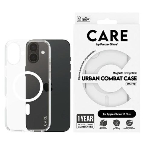 Etui CARE by PanzerGlass Flagship Case iPhone 16 Plus 6.7" biały/white MagSafe 1339