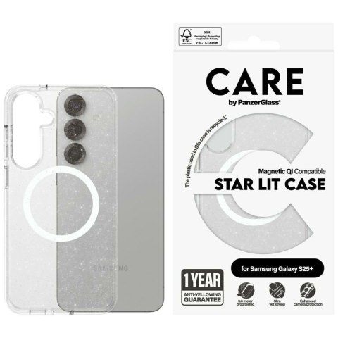 Etui CARE by PanzerGlass Flagship Urban Combat StarLight White QI do Samsung Galaxy S25+ przezroczysty