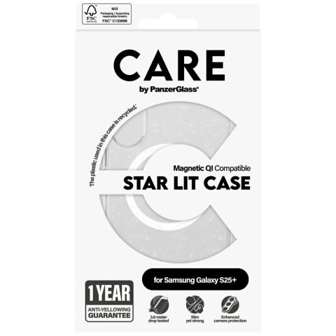 Etui CARE by PanzerGlass Flagship Urban Combat StarLight White QI do Samsung Galaxy S25+ przezroczysty