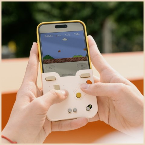 Etui GAMEBABY z kontrolerem do iPhone 16 Pro Max żółty