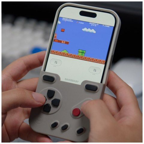 Etui GAMEBABY z kontrolerem do iPhone 17 Pro Max szary