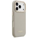 Etui Lacoste Champs Elysees Gold Logo MagSafe do iPhone 17 Pro taupe