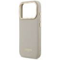 Etui Lacoste Champs Elysees Gold Logo MagSafe do iPhone 17 Pro taupe